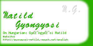 matild gyongyosi business card